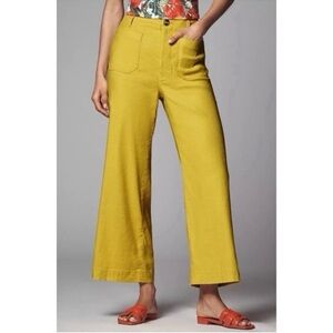 NWT Anthropologie Maeve Colette Yellow Pant, size 24P